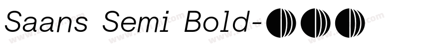 Saans Semi Bold字体转换